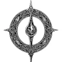 viking Celtic border circle. only. remove object in the center. white center. tattoo design idea