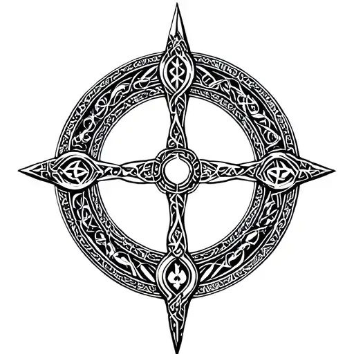 viking Celtic border circle. only. remove object in the center. white center. tattoo design idea