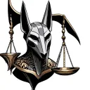 Anubis Scales Of Justice tattoo design idea