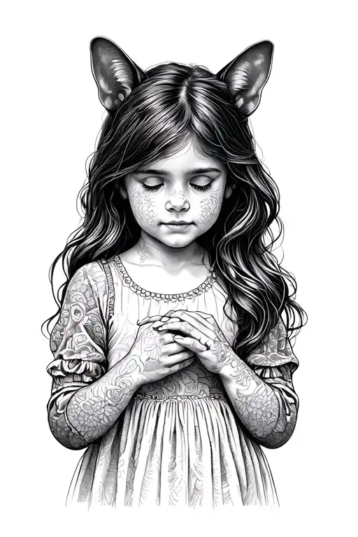 Daughter Holding hands picking tattoo design idea