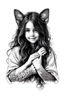 Daughter Holding hands picking tattoo design idea