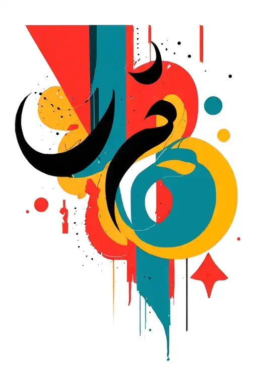 arabic tattoo design idea