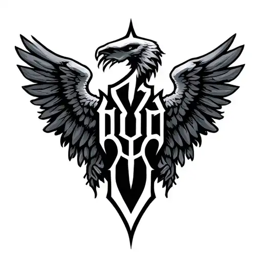 dark angels logo tattoo design idea