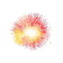 firework bursting tattoo design idea