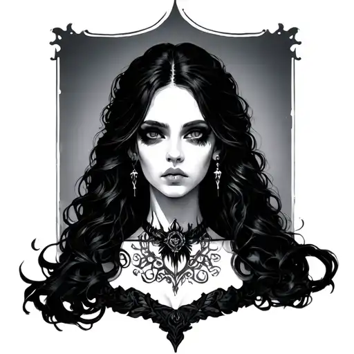 gothic tramp stamp  tattoo design idea
