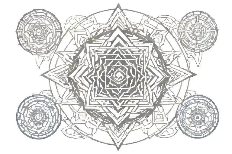 Sri Yantra tattoo design idea