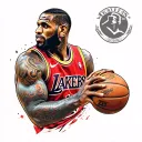 Lebron James tattoo design idea