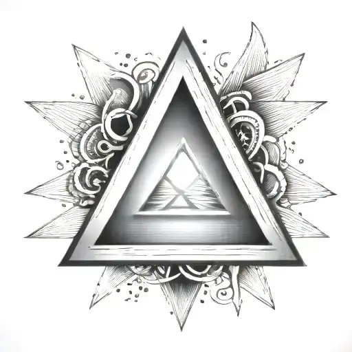 AA symbol of a triangle tattoo design idea
