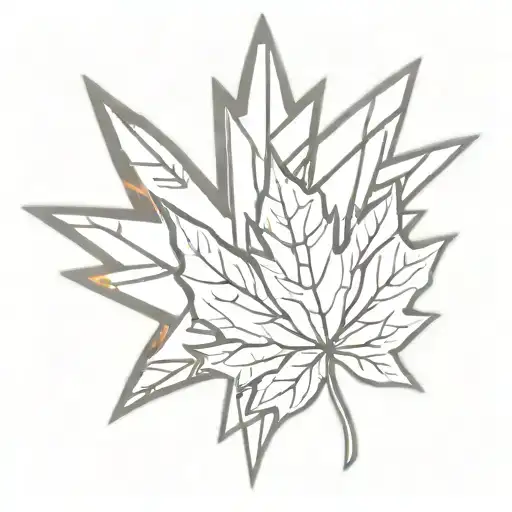 union jack blended with Canadian Maple leaf tattoo design idea