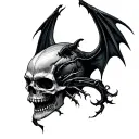 Deathbat tattoo design idea