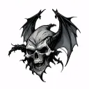 Deathbat tattoo design idea