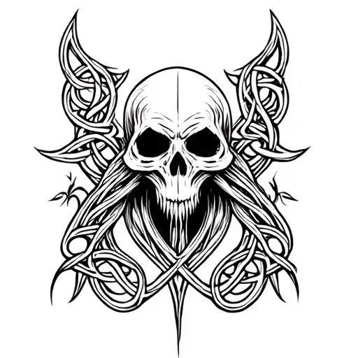 Celtic reaper tattoo design idea