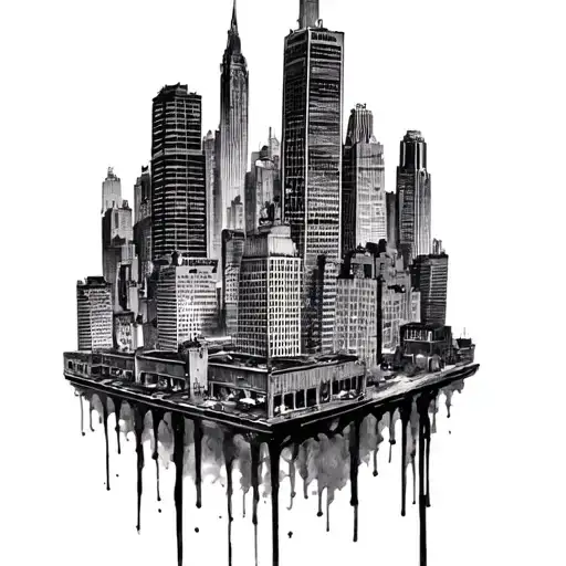comics Gotham city tattoo design idea
