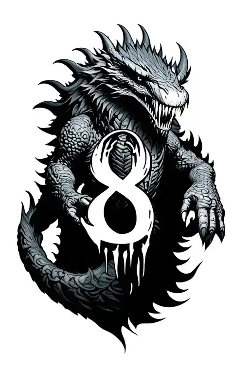 kaiju number 8 hand tattoo tattoo design idea