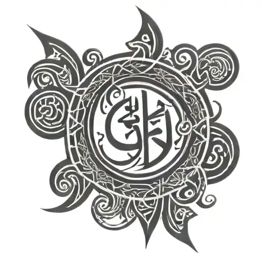 arabic calligraphy tattoo design idea