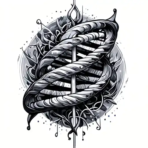 Dna Music tattoo design idea