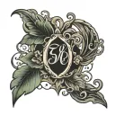 family initials intertwined tattoo design idea