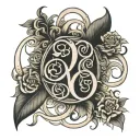 family initials intertwined tattoo design idea