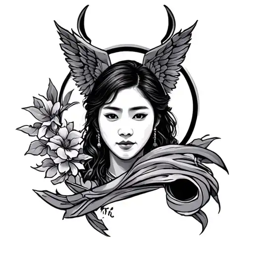 Korean American, Patriotic, Christian tattoo design idea
