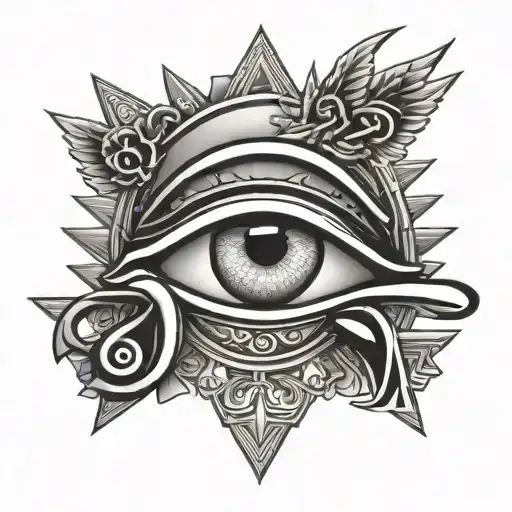 eye of ra tattoo design idea