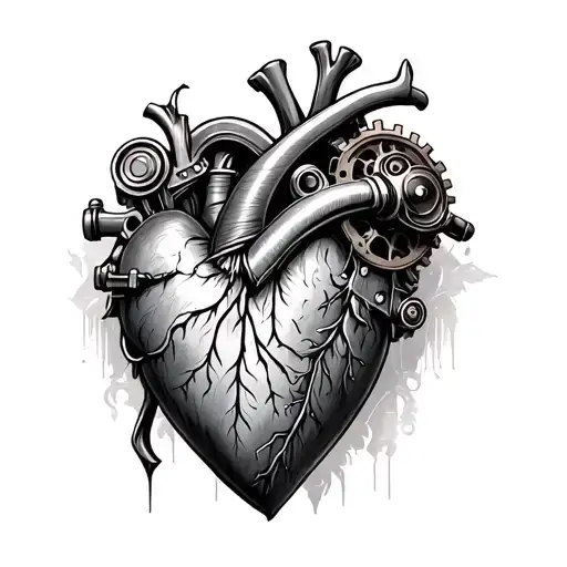 Steampunk Heart tattoo design idea