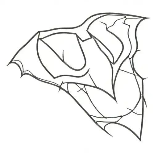 Batman logo simple tattoo design idea