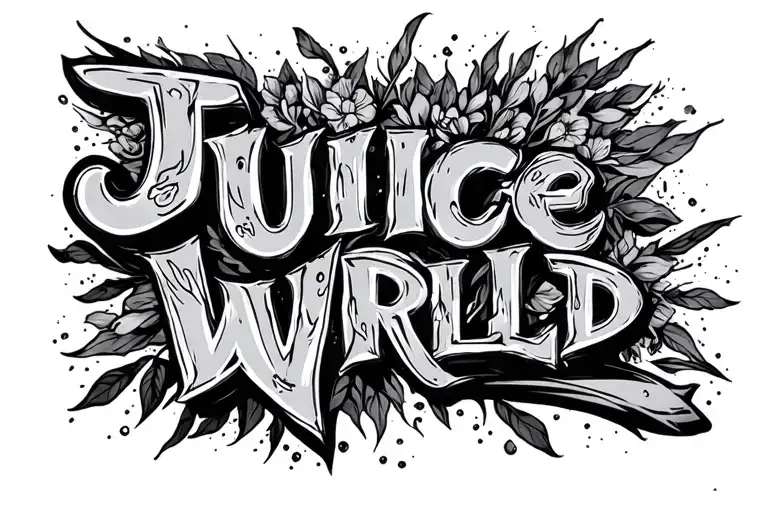 999 Juice WRLD tattoo design idea