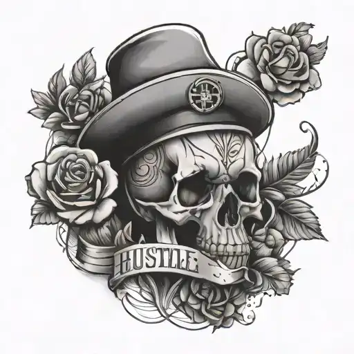 hustle e humble tattoo design idea