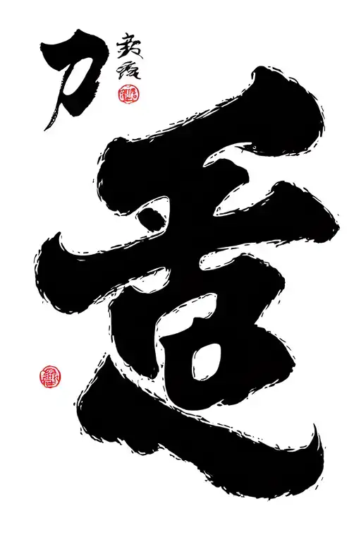 Love Kanji symbol tattoo design idea