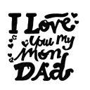 I Love You My Mom Dad tattoo design idea