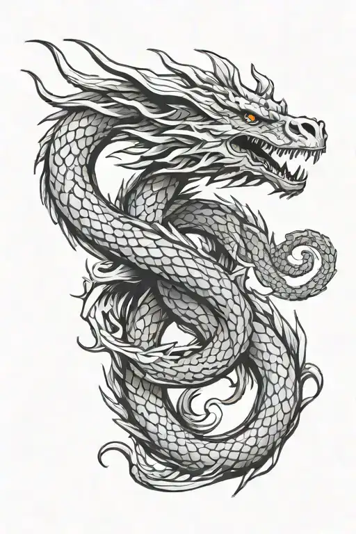 ouroboros dragon tattoo design idea