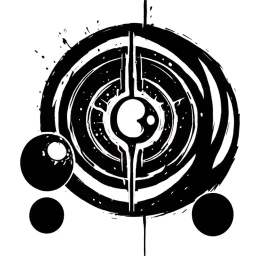 sasuke curse mark with cybercigilism around the 3 dots tattoo design idea