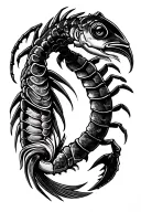 Fish scorpio tattoo design idea