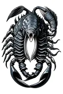 Fish scorpio tattoo design idea