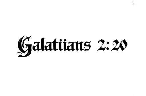 "Galatians 2:20" tattoo design idea