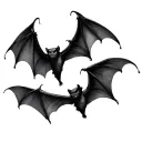 feminine bats flying across the collarbones from shoulder to shoulder tattoo design idea