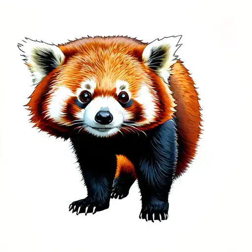 Red Panda tattoo design idea