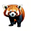 Red Panda tattoo design idea