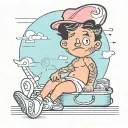 50s lol doll man tattoo design idea