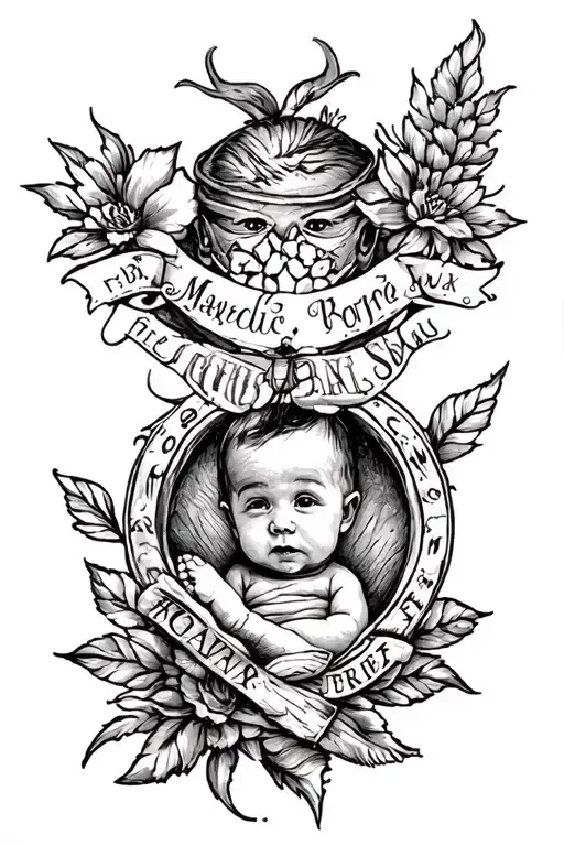 maverick son first born baby boy born tattoo design idea