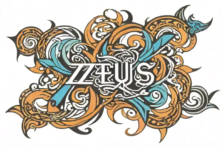 zeus, tribal, family meaning, civil engineering, tattoo design idea