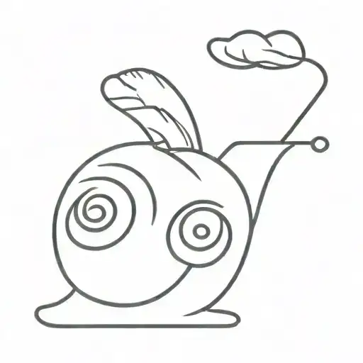 a snail with a carton of milk on its shell tattoo design idea