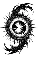 Darkside broken circle tattoo design idea