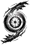 Darkside broken circle tattoo design idea