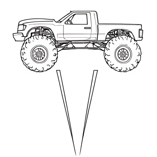 Monster jam Truck tattoo design idea