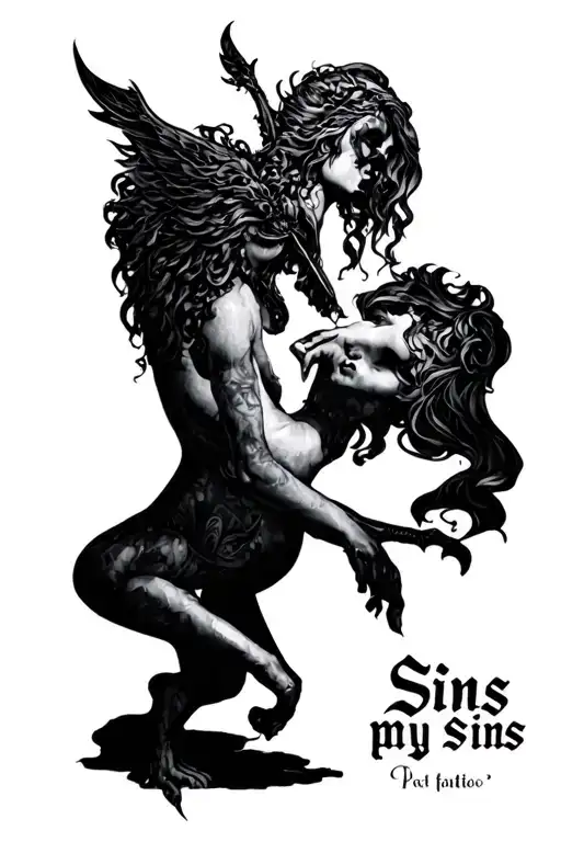 pay for my sins lust pride tattoo design idea