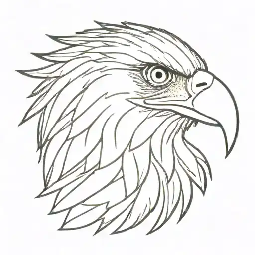 Philippine eagle head tattoo design idea