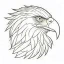 Philippine eagle head tattoo design idea