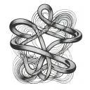 infinity and electrocardiogram waves tattoo design idea