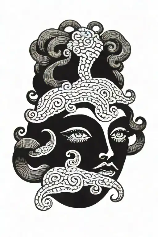 medusa's severed head tattoo design idea